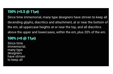 65 character column line spaced for web use above. column shrunk to widest word and additional linespacing removed.